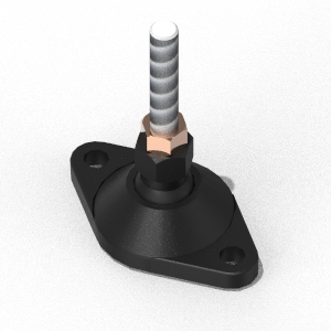 Ø60 adjustable foot to suit 30 and 40 series profile