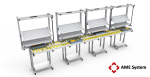 custom designed aluminium t-slot extrusion workbenches with conveyor