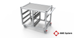 custom designed aluminium t-slot extrusion castor trolley
